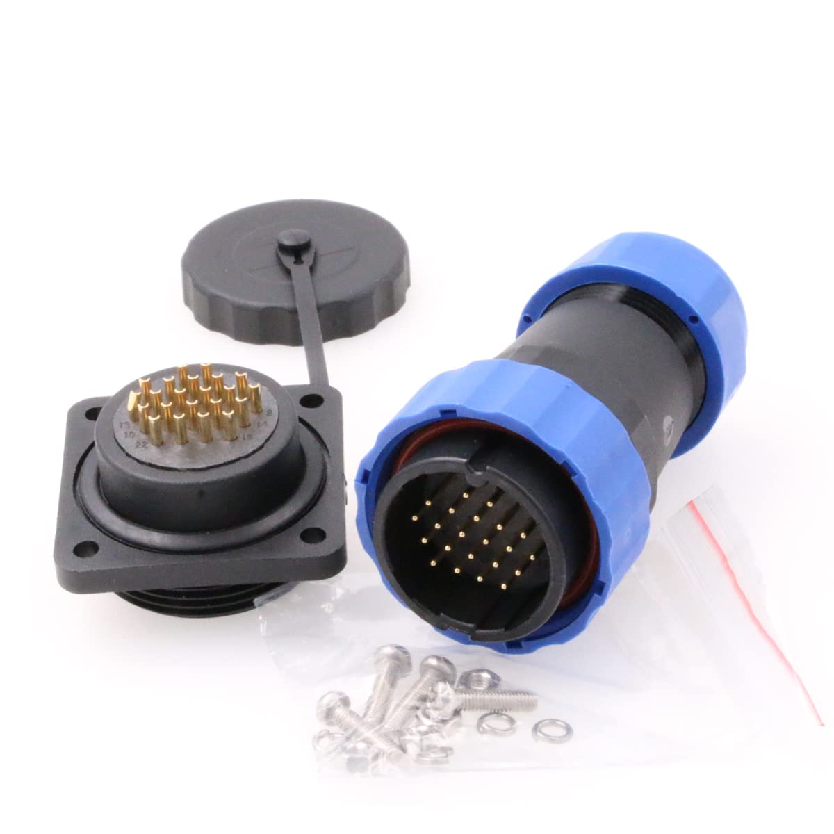 Eonvic SD28 22Pin Waterproof Connector Auto Plug Socket IP68 Panel Waterproof Cable Weipu Wire Connector (22Pin) - Image 4