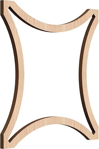 Ekena Millwork WALW08X08X0250LEYRO - Paneles de pared de madera con calado decorativo extra pequeño, roble rojo