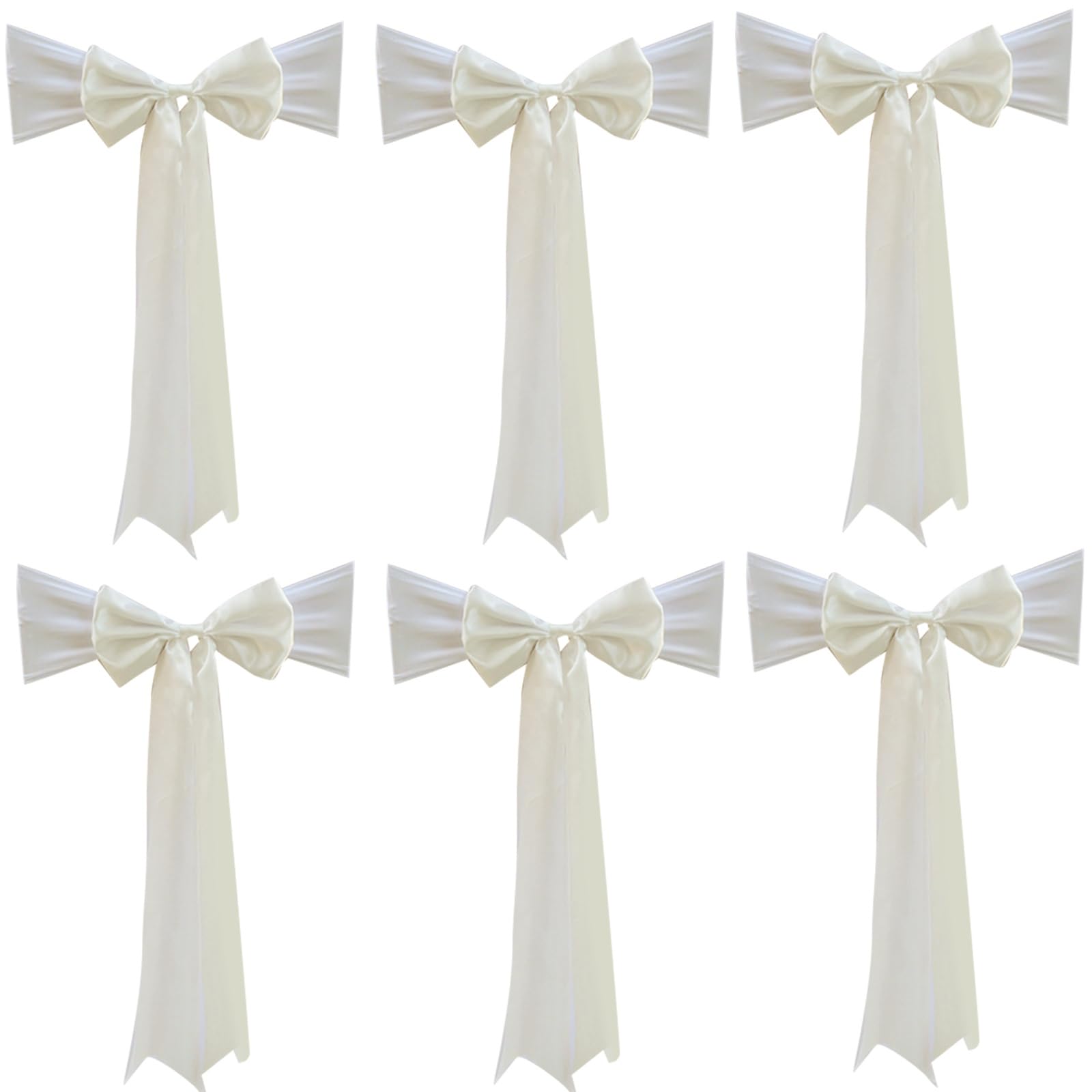Hsioluted Chair Back Cover Chair Ribbons with Extended Tail Ribbon for Wedding Enhances Event Space Decoration Decorations