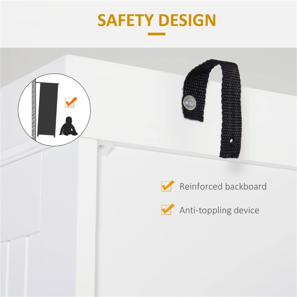 72" Sideboard Traditional Freestanding Kitchen Pantry Cabinet Cupboard with Doors and 3 Adjustable Shelves, White (D As Shown)