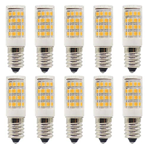 10er-Pack E14 LED Birne Leuchtmittel 5W / 350LM, Warmweiß 3000K, E14 Stecksockel, Nicht Dimmbar, 40W Halogen Ersatz, Wärmeableitung keramik, 51LED Energiespar Lampe, 360° Abstrahlwinkel, AC220-240V Cover