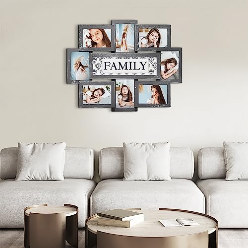 HELLO-LAURA-Family-Picture-Frames-Collage-Wall-Decor-8-Opening-Collage-Picture-Frames-for-Wall-4×6-Picture-Frame-Photo-Collage-Frame-Wall-Hanging-Gallery-Frame-for-Living-Room-Bedroom-Grey HELLO LAURA Family Picture Frames Collage Wall Decor 8 Opening Collage Picture Frames for Wall 4×6 Picture Frame Photo Collage Frame Wall Hanging Gallery Frame for Living Room Bedroom Grey