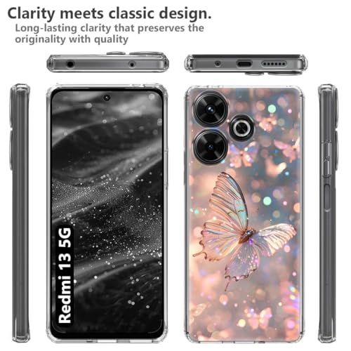 Image of Fashionury Soft Silicone Designer Printed Full Protection Printed Back Case Cover for Redmi 13 5G -D3164