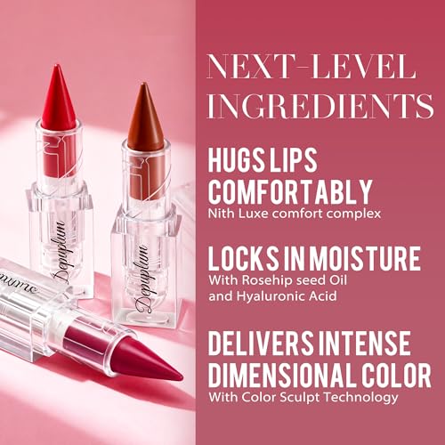Image of Depuplum Brown Lipstick Gradient Matte Lip Liner Combo for Women