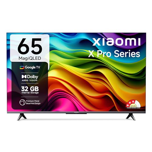 Image of Xiaomi 164 cm (65 inches) X Pro QLED Series Smart Google TV L65MA-SIN 4K Ultra HD(Black)