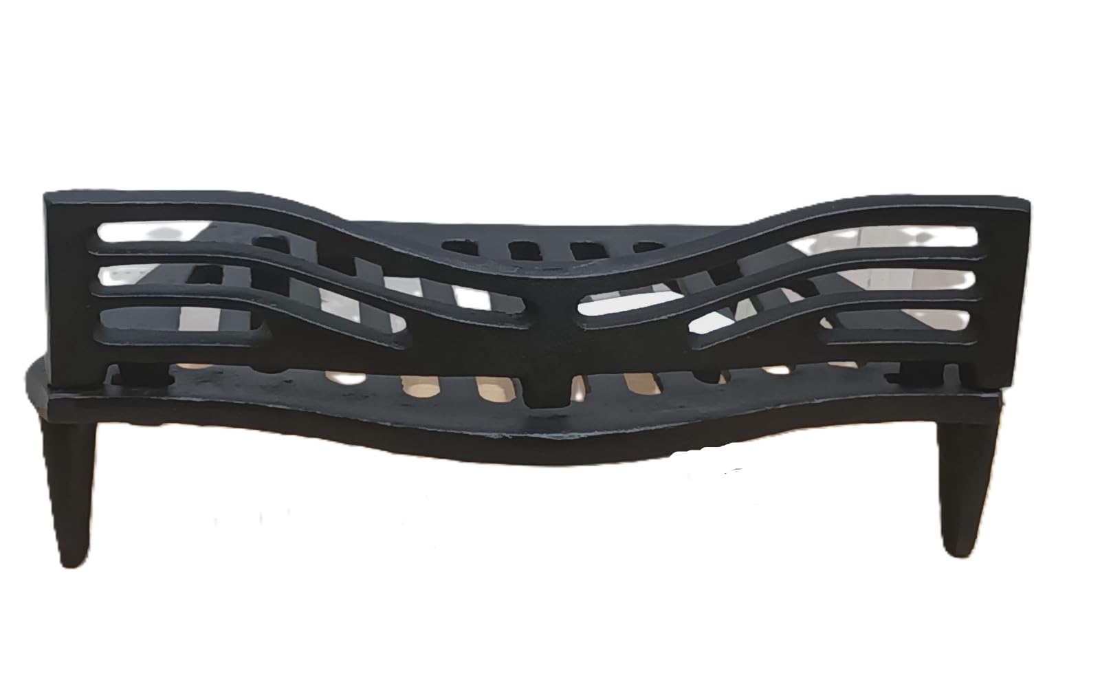 Vintage Decor® Joyce Victorian Premium Grade Cast Iron Fire Grate Removable Coal Saver Guard Heavy Duty 5kg > 16 Inch Fireplace opening 4 Legs Matt Black Heat Resistant Finish Ready to use Open Fire