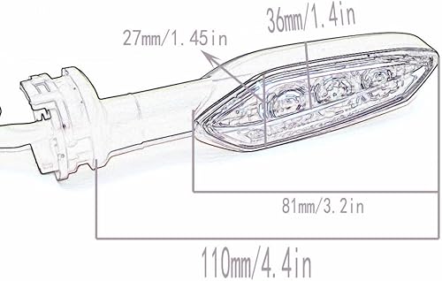 Miniatura 5 de Moto Modified Mini Turn Signal For YAMAHA YZF-R6 YZFR6 YZF R6 Motorcycle Blinker Front Or Rear White (Color  Front)