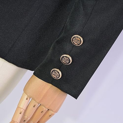 AwwwCos Men Stand Collar Double Breasted Blazer Solid Color Slim Fit Jacket Master Ceremonies Performance Wear4