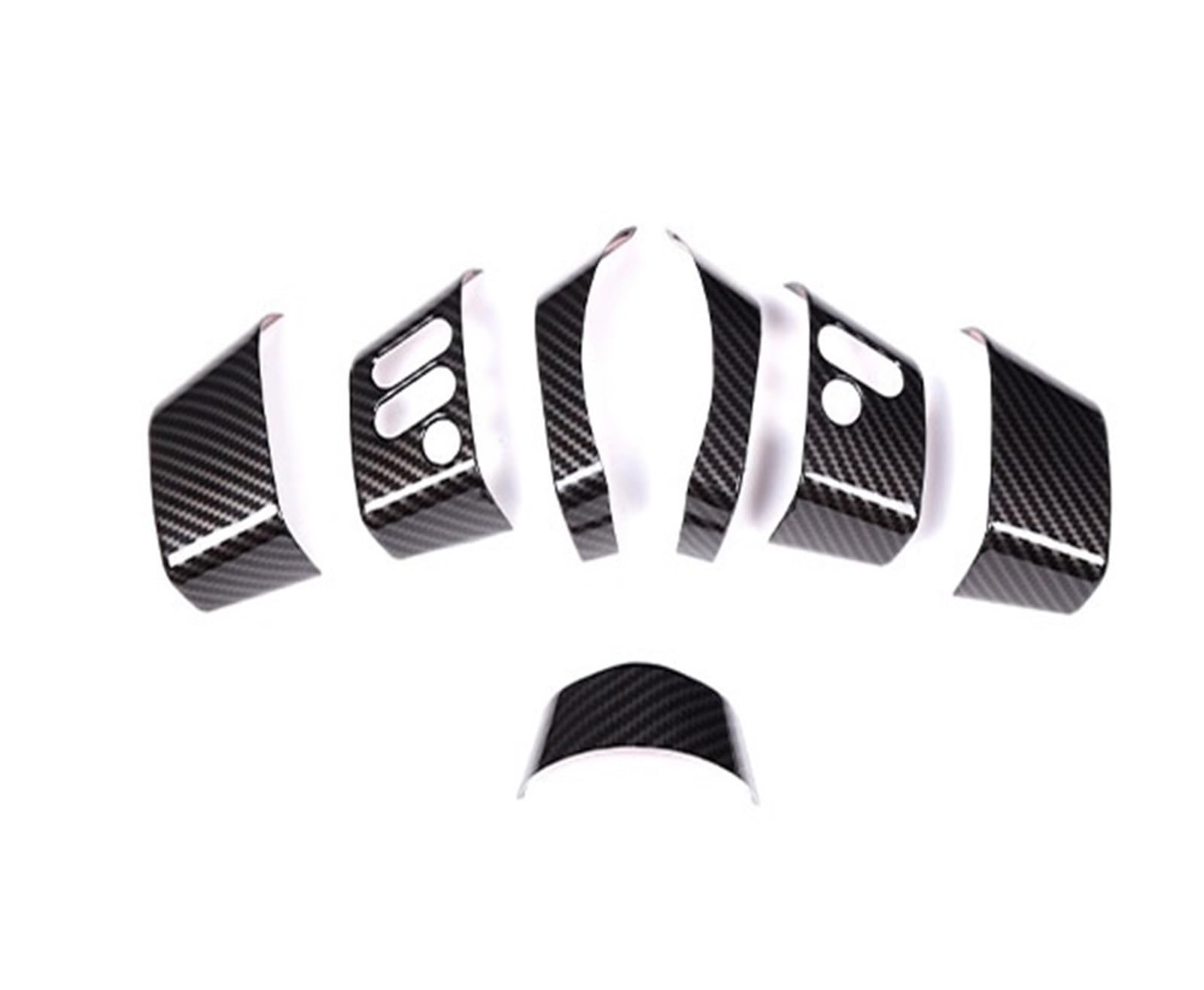 Interior Trim for Toyota FJ for Cruiser 2007-2021 Car Steering Wheel Button Decoration Cover Sticker Accessories Cover Trim Sticker(Carbon Fiber)