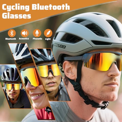 Gafas de bicicleta inteligentes YJ006 con conectividad bluetooth y lentes polarizadas 5