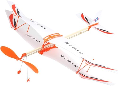 Alipis Aviones planeadores de hélice de juguete de avión 2 piezas de banda de goma impulsada por aviones DIY modelo de avión rompecabezas lanzado a