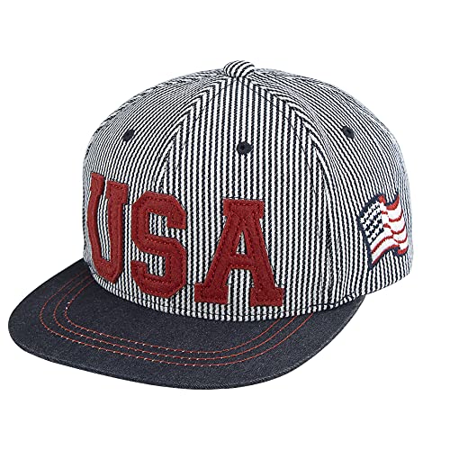 Gorra de algodón para niños visera snapback ajustable azul 2-6 años 3