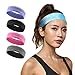 Produktbild 5 Stück Stirnband Schweißband Elastische Sport Stirnbänder rutschfeste Feuchtigkeitstransportierende Sportliche Kopfbedeckung Für Männer Und Frauen