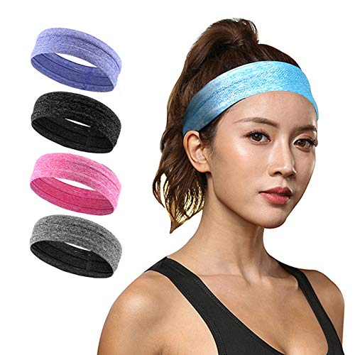 Preisvergleich Produktbild 5 Stück Stirnband Schweißband Elastische Sport Stirnbänder rutschfeste Feuchtigkeitstransportierende Sportliche Kopfbedeckung Für Männer Und Frauen