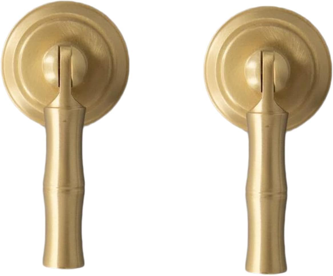 Tnbccxn H Small Matte Brushed Cabinet Handles, Cabinet Handles,Pure Brass Furniture Knob 2 Pcs(H Small Matte Brushed)