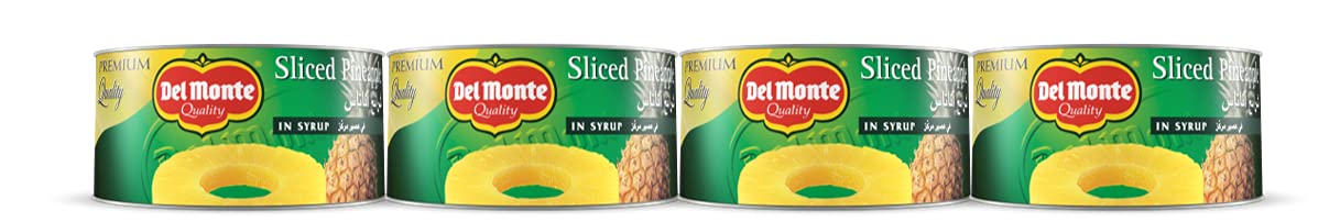 Del Monte Pine Canned Fruits In Syrup , 235 Gms (Pack Of 4)