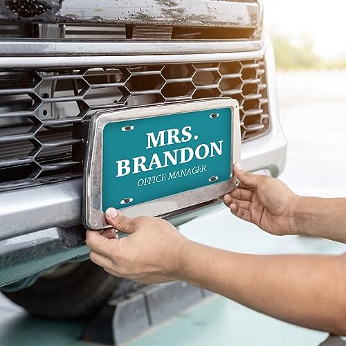 image for Custom License Plates for Christmas, Front of Car Sign, 6x12 Inch Alum