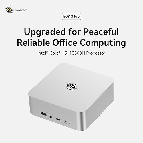 Vista 20 de Beelink Mini PC, EQi12 Mini Computadoras Intel i5-1235U (hasta 4.4GHz) 10C/12T, Micro PC 16GB DDR4 RAM 500GB M.2 NVMe SSD, computadora de escritorio
