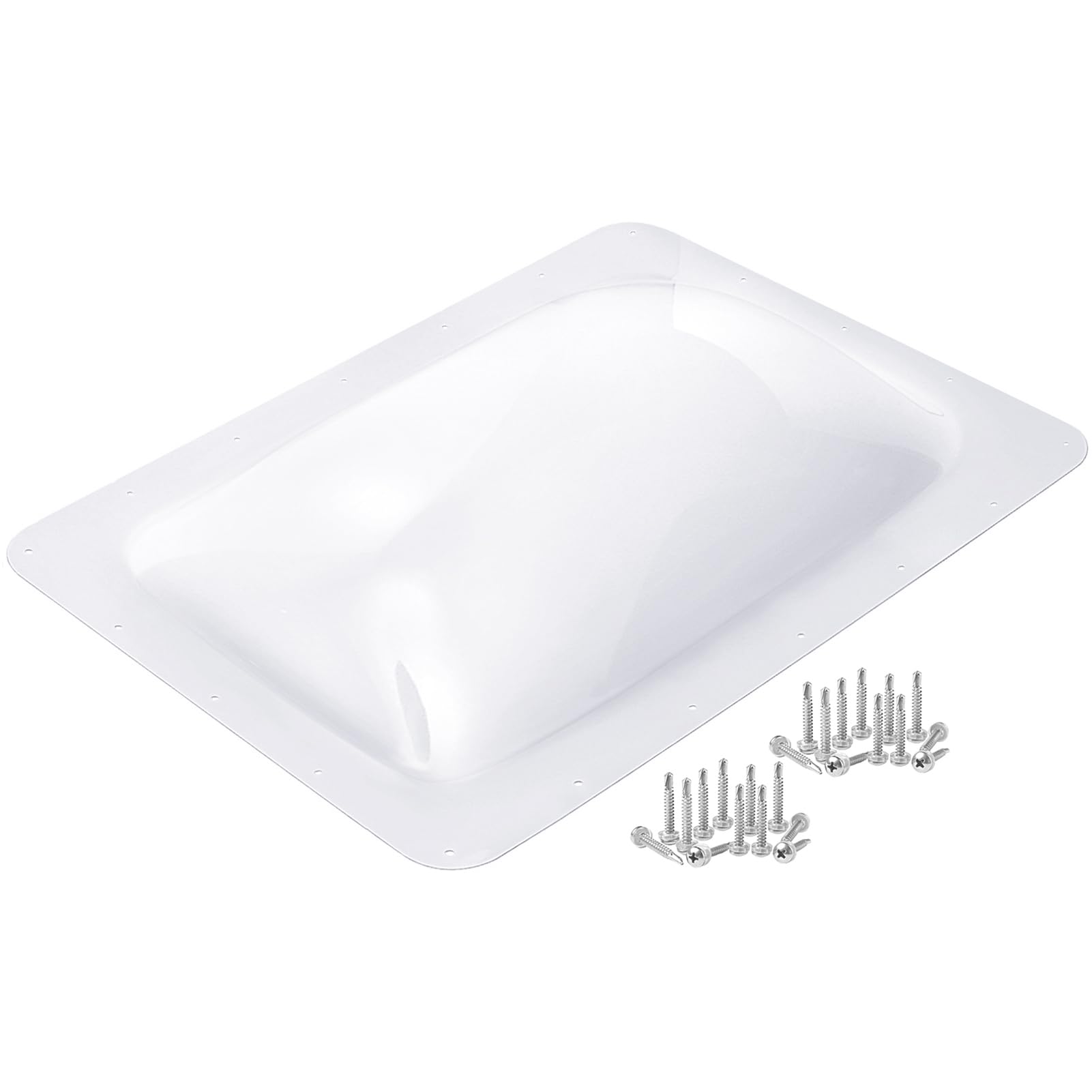 XMK 18" x 26" RV Skylight Replacement, Camper RV Skylight Cover Outer Dome Fit 14" x 22" Shower Roof Openings for Camper Food Truck Motorhome Travel Trailer, Replace# SL1422W (14"x22", White)
