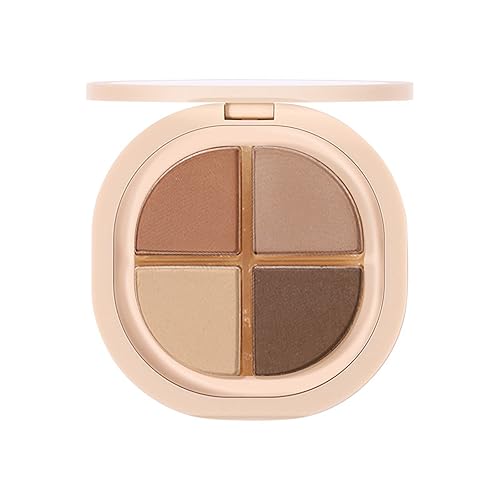 Cocoa 4 colores sombra de ojos nacarado delicado brillo sin manchas suave rosa púrpura pasta taro naranja marrón sombra de ojos iluminador interior