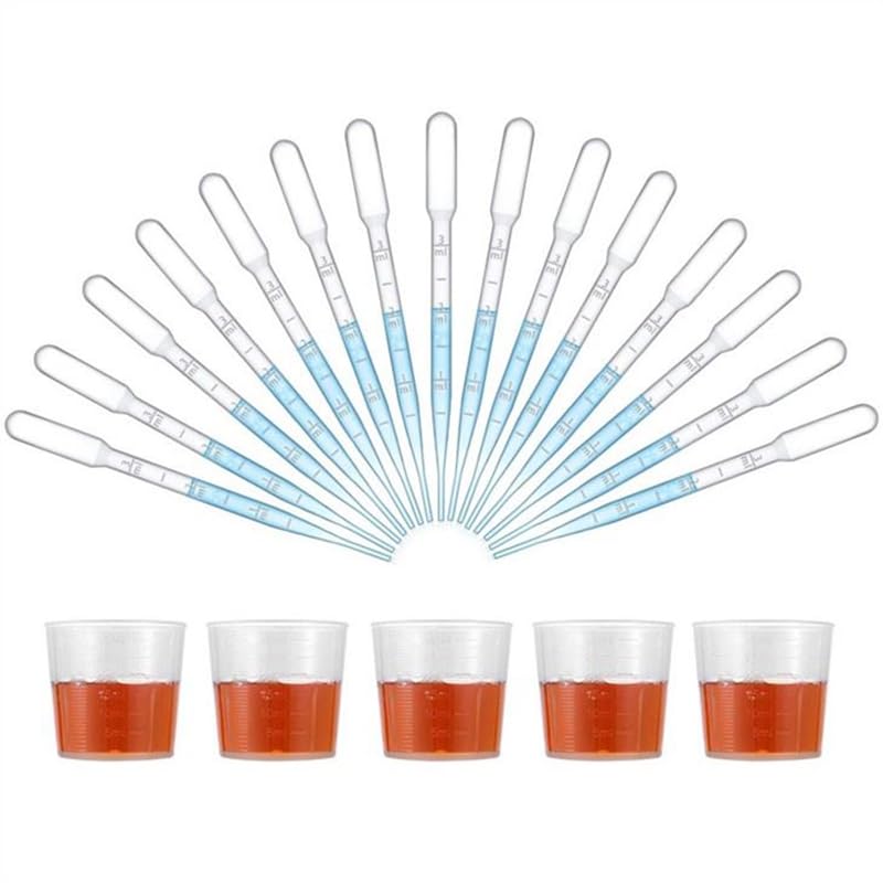 Pipeta, 20 pipetas Pasteur de transferencia desechables de 1 ml, 3 ml, 5 ml y 10 ml con e. Suministros de laboratorio.(10ml)