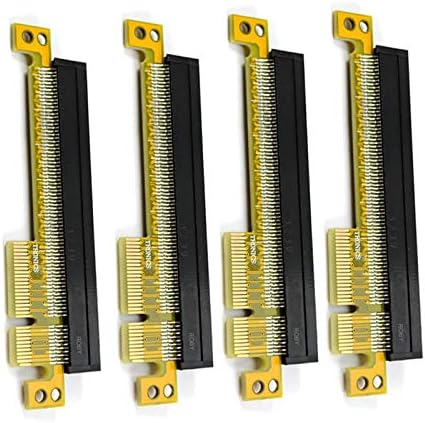 PCIe 4X to 16x Riser Adapter Card, PCI Express Slot Extender, 4 Pack
