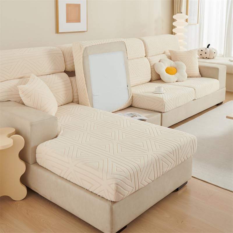 Miniatura 3 de INFLAG Fundas de sofá en forma de L, fundas de sofá mágicas, funda de sofá diván, funda elástica con banda elástica, protector de muebles para sala