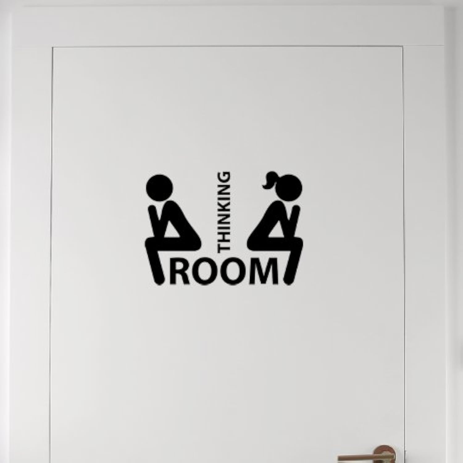 Thinking Room Toilet Wall Sticker 25 x 35 cm, Black