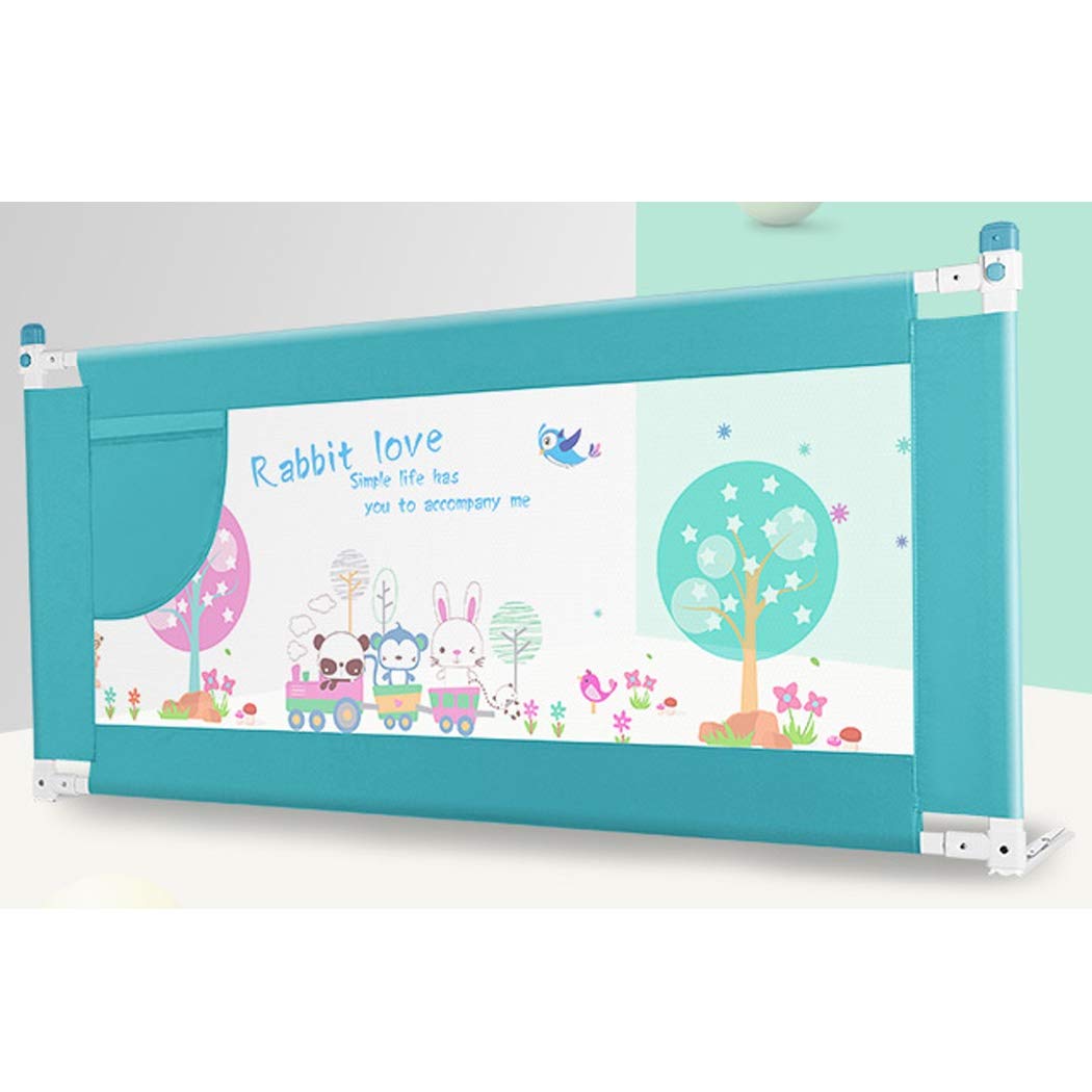 Barandilla de Cama Plegable Vertical anticaídas, Barrera de Seguridad Universal para niños (1,8 Pulgadas) (Color: Verde, tamaño: 180 cm, 1 Unidad)