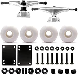 VJ 5.0 Skateboard Trucks (Silver), Skateboard Wheels 52mm, Skateboard Bearings, Skateboard Pads, Skateboard Hardware 1