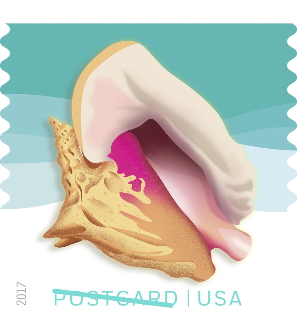 Seashells USPS Forever - Sellos de postal (20 unidades, 5 hojas de 20 sellos)