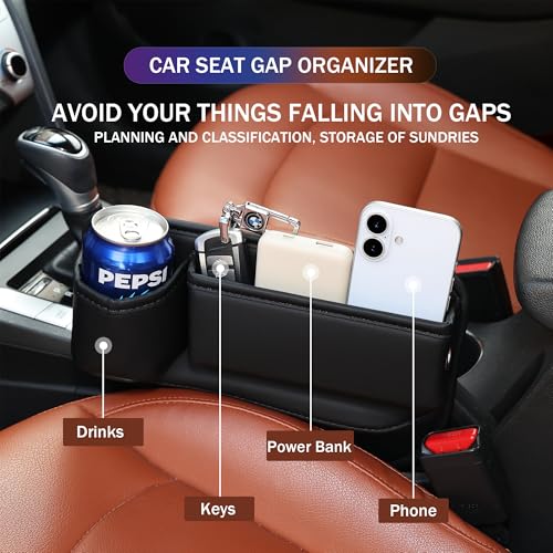 Organizador de hueco para asiento de carro 2 packs miniatura 2