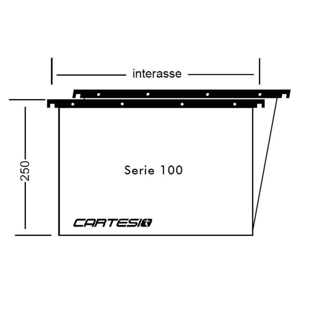 Cartelle sospese Linea Cartesio Bertesi - per cassetto - 33÷33,8 cm - V - 100/330 -B2 (conf.50)