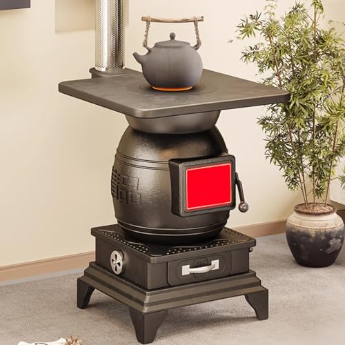 Petit PoêLe à GranuléS, PoêLe à Bois, En Fonte Avec Crochets, Pelles Et Pinces For Le Bois De Chauffage, Le Charbon, La Paille Et Les éPis De MaïS