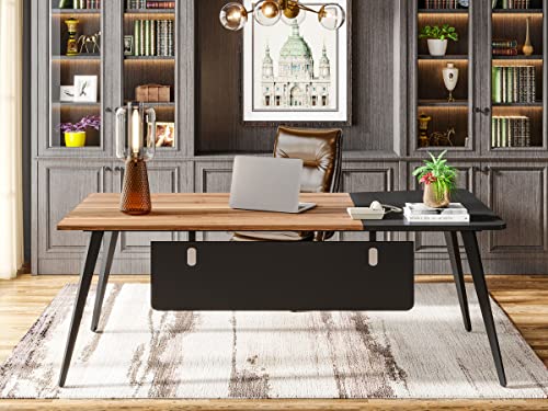 Tribesigns Large Computer Desk 70 Inch Executive Office Desk, Modern Simple Home Office Desk Writing Study Table Sturdy Heavy Duty Metal Desk Workstation Desk Business Furniture