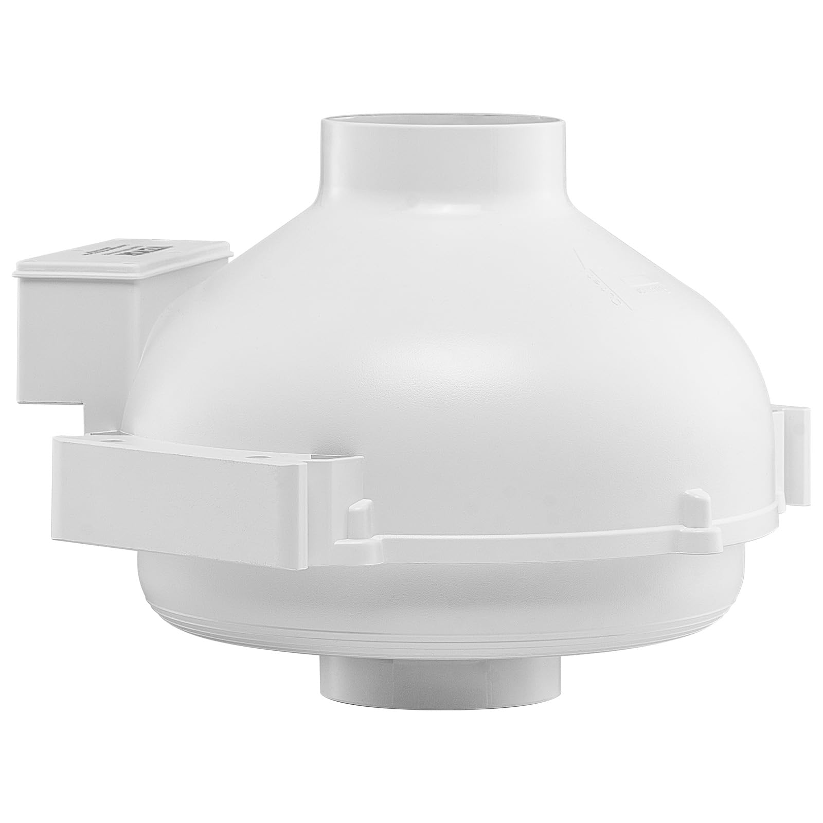 VEVOR Kit de Instalación de Ventilador de Mitigación Radón Silencioso 260 CFM con 2 Acopladores, Indicador de Presión, Ventilador de Extracción para Ventilación Interior y Exterior, 305 x 320 x 235 mm