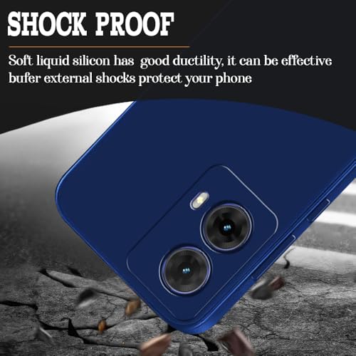 Image of Back Cover for Motorola Edge 50 Fusion 5G | Full Camera Protection | Premium Liquid Silicon Case | Flexible Bumper Case for Motorola Edge 50 Fusion 5G (Dark Blue)