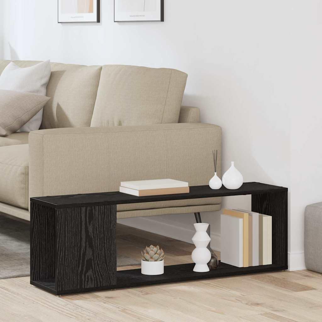 Zestaw szafek TV czarny 100 x 24 x 63 cm, materiał drewnopochodny, montaż ścienny, nowoczesny design, regał do salonu zajmujący mało miejsca