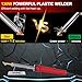 130W Plastic Welder Kit Deluxe,3-in-1 Plastic Welder Soldering Iron Kit,Professional Surface Repair Tool for Car Bumper with 5 Welding Tips,for Car Bumper Dashboard Kayak Repairs (Red)
