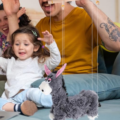 Toyvian Esel-Marionette Weihnachtsspielzeug Holzspielzeug Goodie-Bag-Füller Handpuppe Marionette chinesische Vogelpuppe Eselpuppenspielzeug Tierdesign-Marionette Marionettenkinder Garn