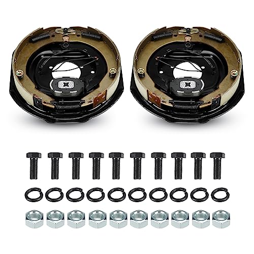 Image of SEHNSUCHT Trailer Electric Brakes, 1 Pair of Electric Brake Assembly 12 inch X 2 inch for 5200lb 6000lb 7000lb Axle (Set 2: 1 Left+1 Right)