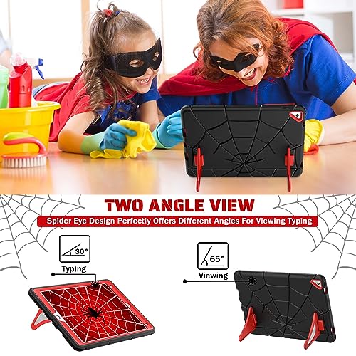 Image of Nitupai iPad Case for 9th /8th /7th Generation 10.2 inch With Screen Protector - Kids Cover for iPad 9 /8 /7, Black+Red