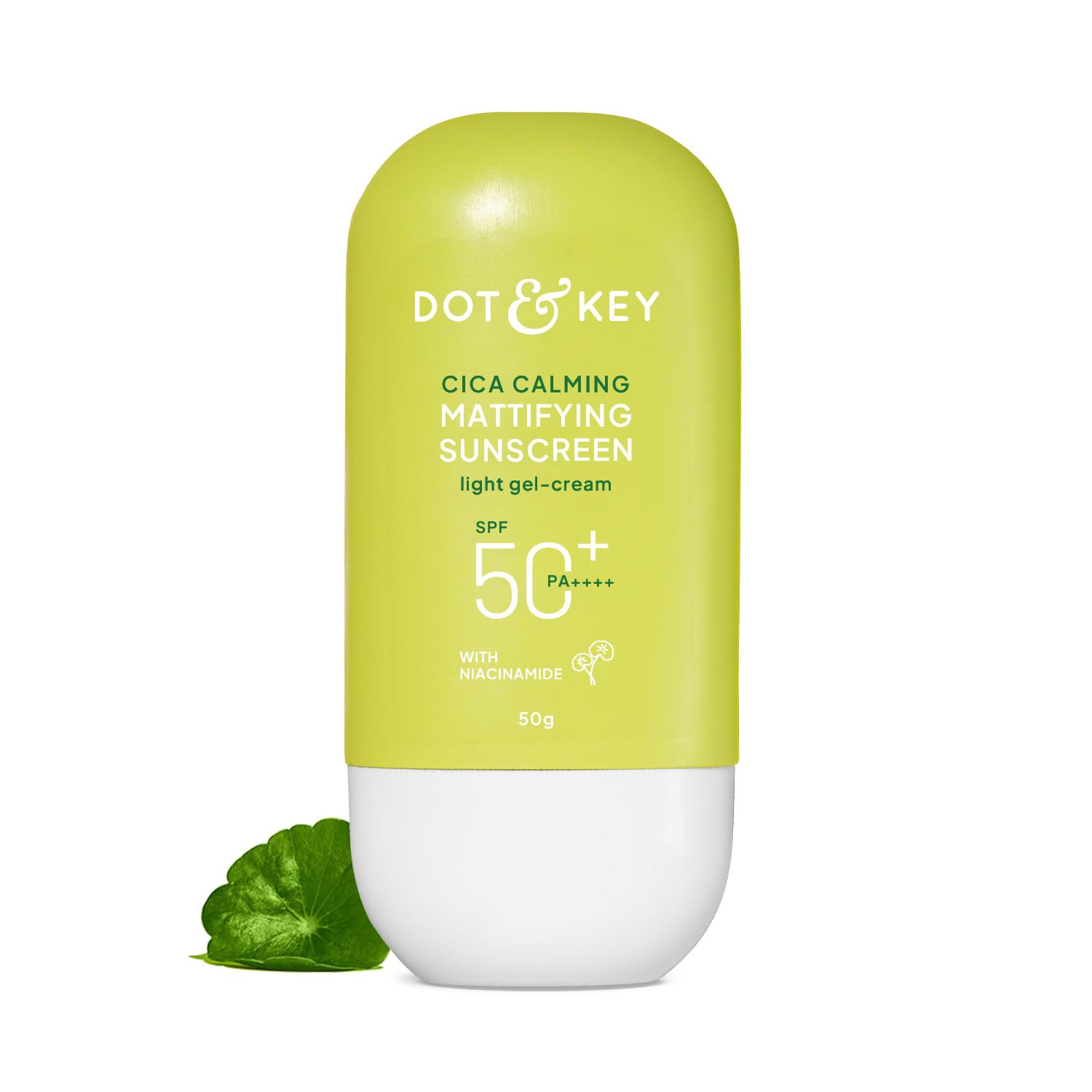 CICA Calming Mattifying Sunscreen SPF 50 PA++++ In-Vivo Tested | For Oily Acne Prone & Sensitive Skin | UVA/UVB Protection | No White Cast, Ultra Light, Fragrance Free & Quick Absorbing | 50g
