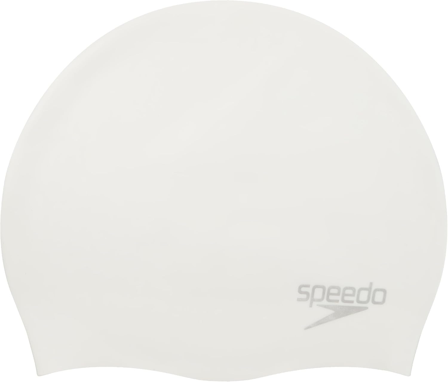Speedo SD93C03 Swim Cap, Silicone Cap, White/Silver, F