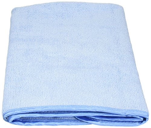 SM Arnold 25-859 Heavy Plush Cleaning Towel with Piped Edging, 16 X 24 in, Light Blue