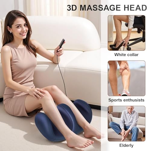 Image of ZYNTO Shiatsu Foot, Calf & Leg Massager for Pain Relief with Heat & Kneading function.Corded Electric Foot Massager Machine for Relief Tired Muscles Pain Relief,Promotes Blood Circulation Clockwise & Anti-Clockwise Rotation With Auto Shut-Off Feature.