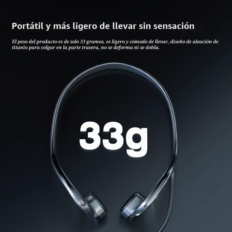 DESAV Auriculares con Cable de conducción ósea con micrófono de cancelación de Ruido Conector de 3.5 mm Auriculares Resistentes al Sudor para Correr en Bicicleta y Otros Deportes