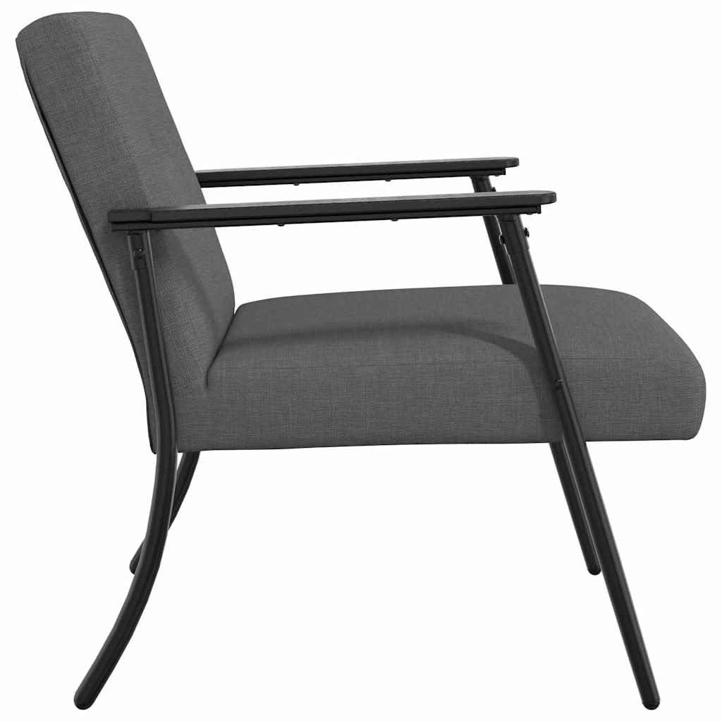 Sessel Dunkelgrau Samtstoff Modern 59 x 75 x 78 cm