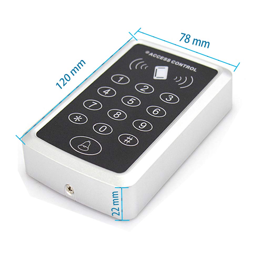 Image secondaire de AMAO RFID Clavier de contrôle d'accès de porte d'entrée de proximité à proximité 125KHz RFID lecteur de carte d'identité tactile