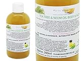 Funky Soap 1 Botella Árbol Del Té& Aceite de Neem Líquido Cara y Cuerpo Lavado 100% Natural sin SLS 250ml